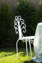 Load image into Gallery viewer, White outdoor chairs
