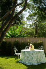 Load image into Gallery viewer, White outdoor chairs
