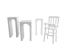 Load image into Gallery viewer, Arch white tables
